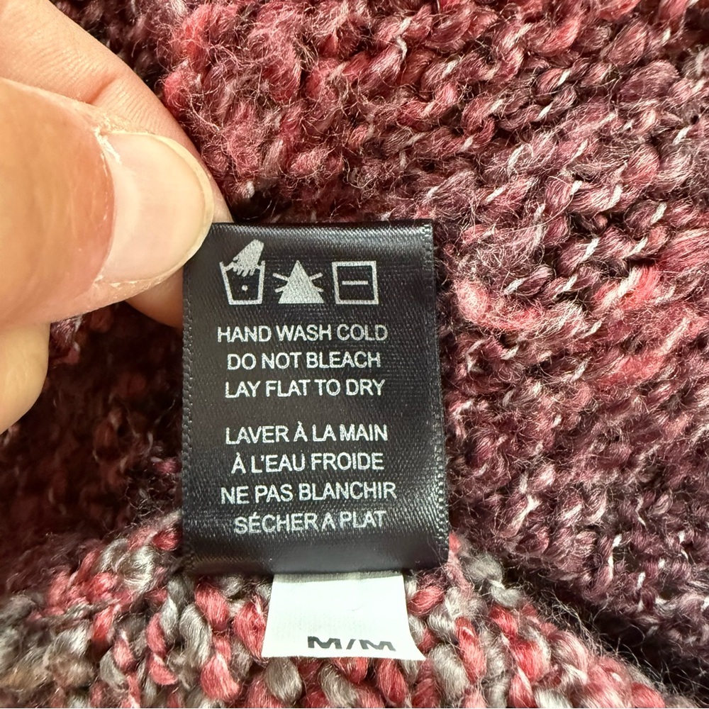 Parkhurst~ Sweater~Women's M~Maroon/Gray Ombré~Boatneck~Longsleeve~High/Low Hem - Picture 9 of 10